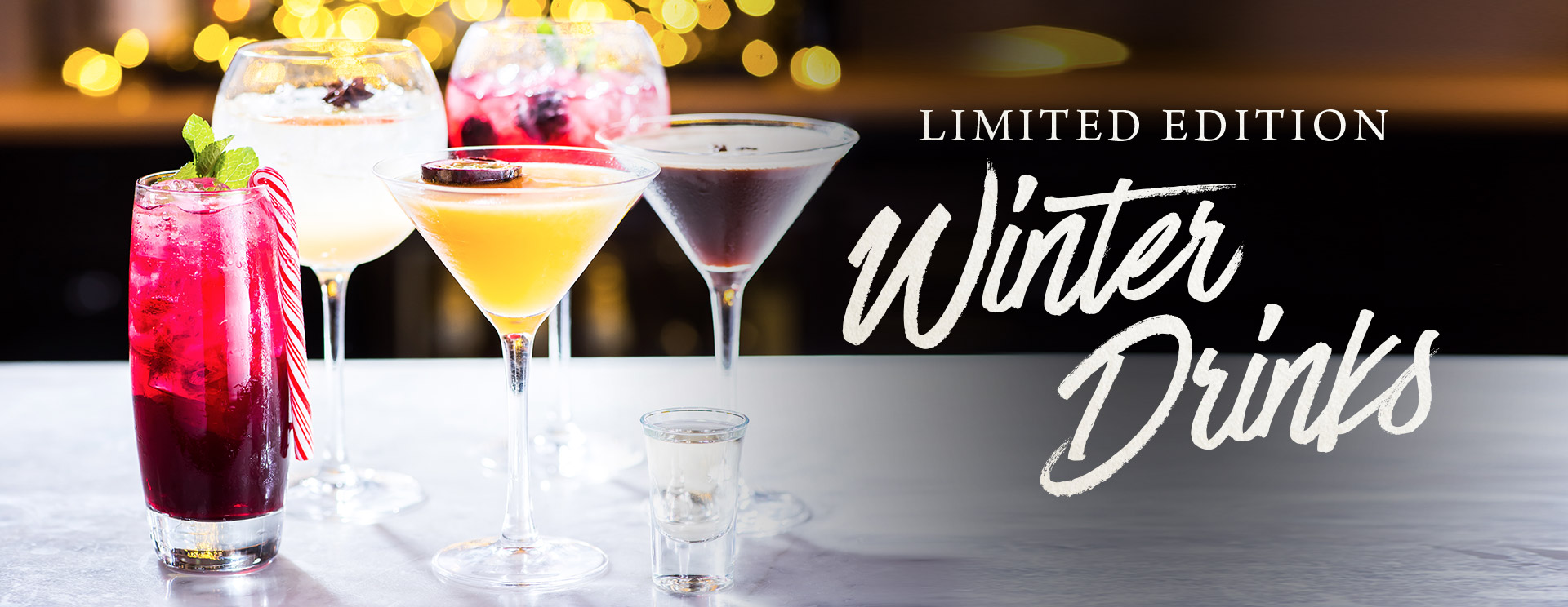 Winter cocktails and long drinks at The Bell